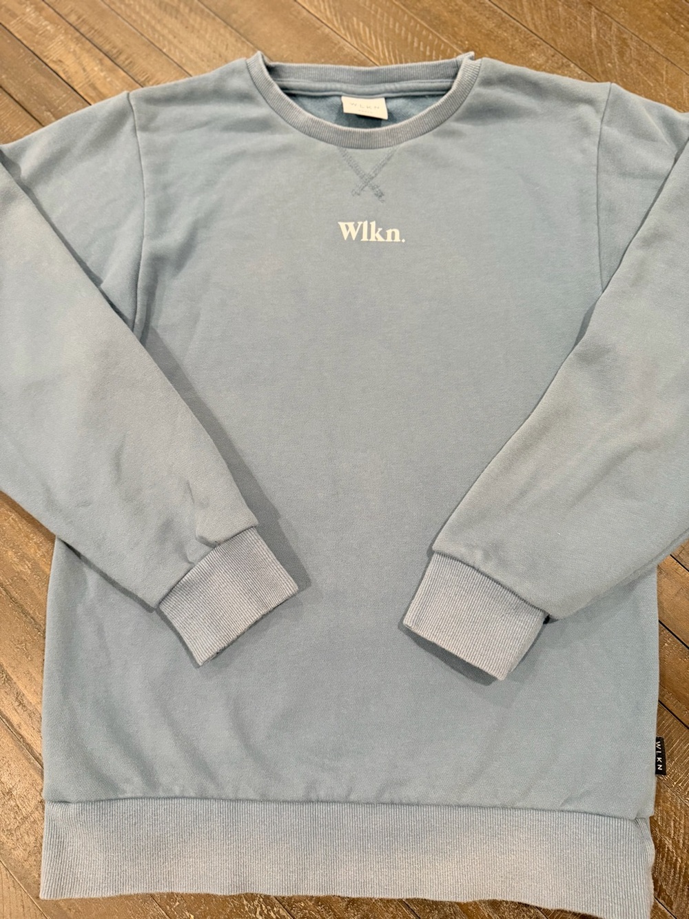 WLKN Men’s Blue Crewneck Sweatshirt Size Small Streetwear Logo